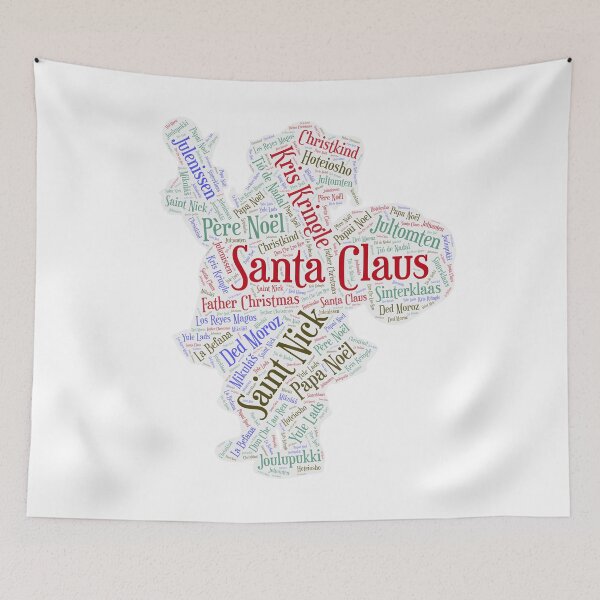 Item preview, Santa Claus Wordcloud for Lighter Backgrounds designed and sold by WordsYouLove.