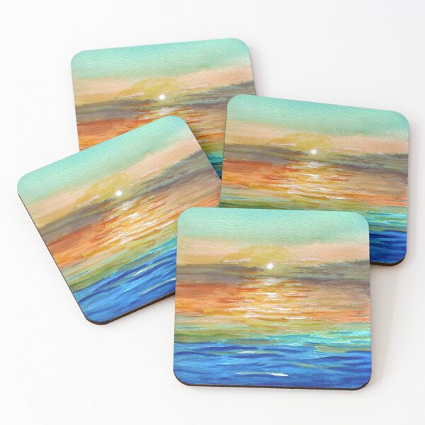 Item preview, sunset watercolor sea designed and sold by Kikysart.