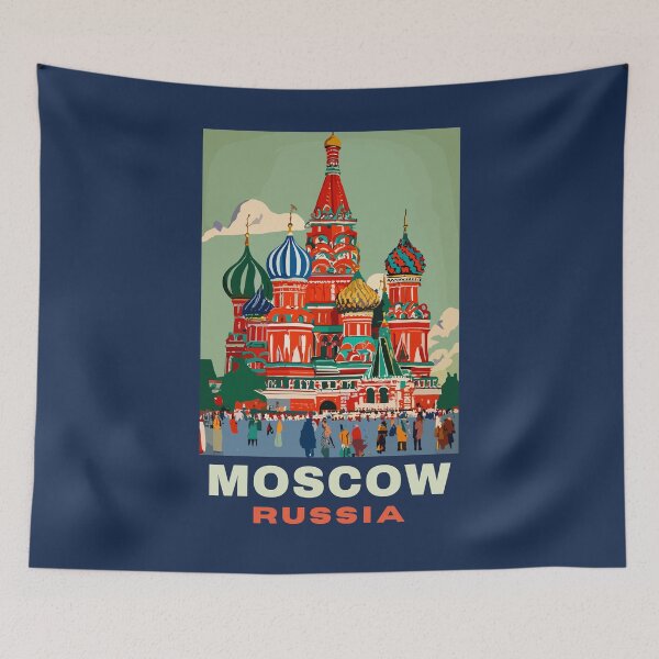 Item preview, A Vintage Travel Art of Moscow - Russia  designed and sold by GoodOldVintage.