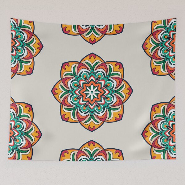 Item preview, Vintage Floral Rangoli Design designed and sold by Jollys-ArtShop.