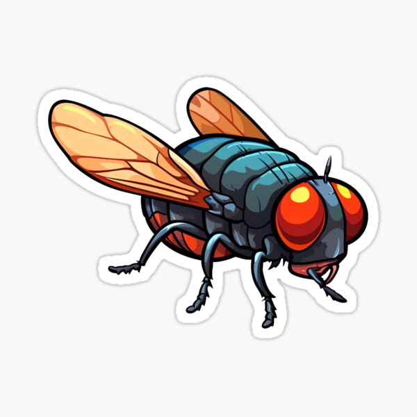 Item preview, Fat Red-Eyed Fly with Hair on the Sword designed and sold by CutePlanetEarth.