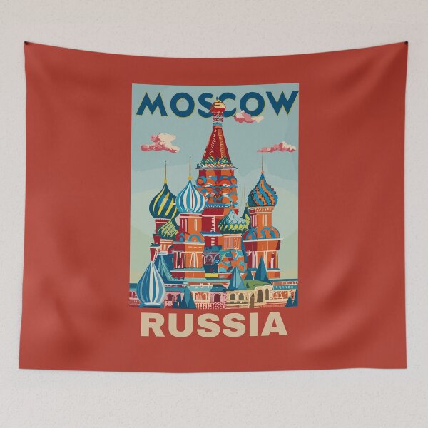 Item preview, A Vintage Travel Art of Moscow - Russia  designed and sold by GoodOldVintage.