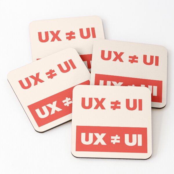Artikelvorschau, UI ist nicht UX und UX ist nicht UI - UX Designer | Produktdesigner | UI-Designer-Aufkleber entworfen und verkauft von PoshPixel.