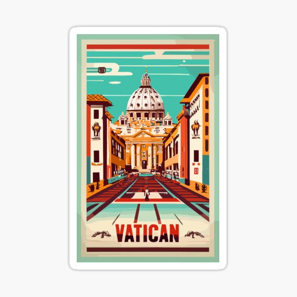 Item preview, A Vintage Travel Art of the Vatican - Vatican City  designed and sold by GoodOldVintage.
