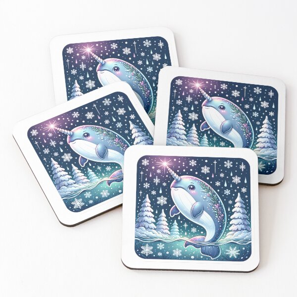 Item preview, Enchanted Christmas Narwhal designed and sold by Anechkau.