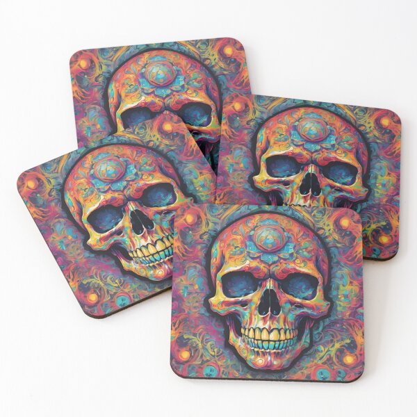Item preview, Skull in rainbow blast (3) designed and sold by minxandme.