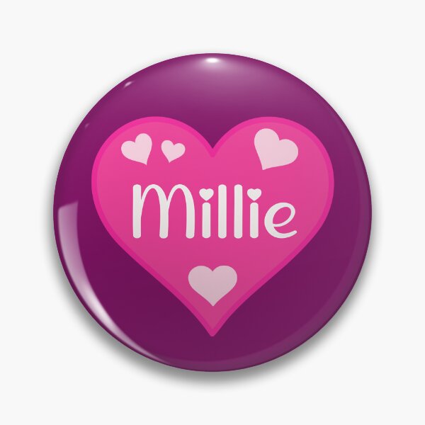 Artikelvorschau, Millie Name Pink Heart entworfen und verkauft von Jeallan Designs.