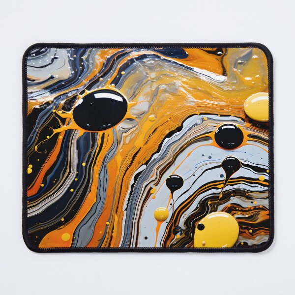 Item preview, Abstract Ebony and Amber Fluid Artistry designed and sold by VectorPlace.