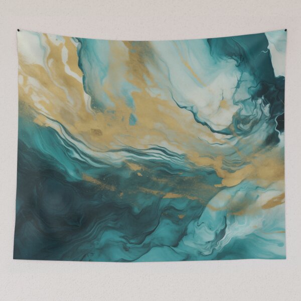 Item preview, Teal and Gold Marble designed and sold by MA DESIGNS.