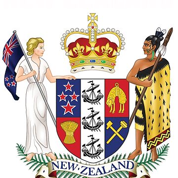 Artwork thumbnail, New Zealand Coat of Arms Detailed Classic Design by merchhost