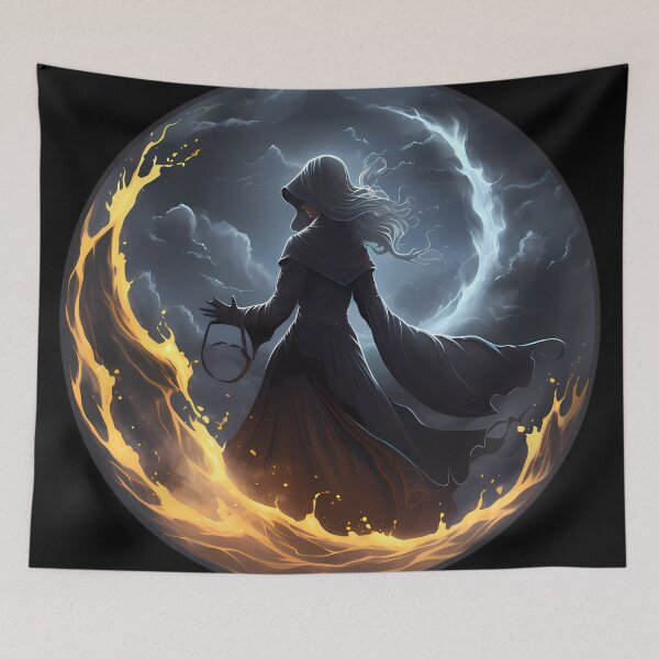 Item preview, “Enchanting Storm Sorceress” designed and sold by Art-Vortex-fr.