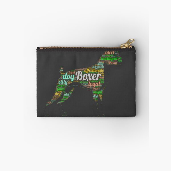 Item preview, Boxer Wordcloud for Darker Backgrounds designed and sold by WordsYouLove.