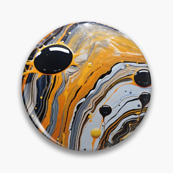 Item preview, Abstract Ebony and Amber Fluid Artistry designed and sold by VectorPlace.