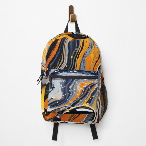 Item preview, Abstract Ebony and Amber Fluid Artistry designed and sold by VectorPlace.