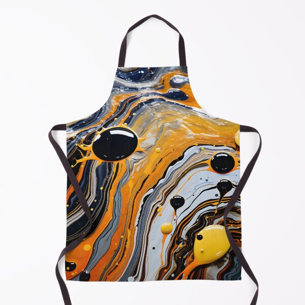 Item preview, Abstract Ebony and Amber Fluid Artistry designed and sold by VectorPlace.