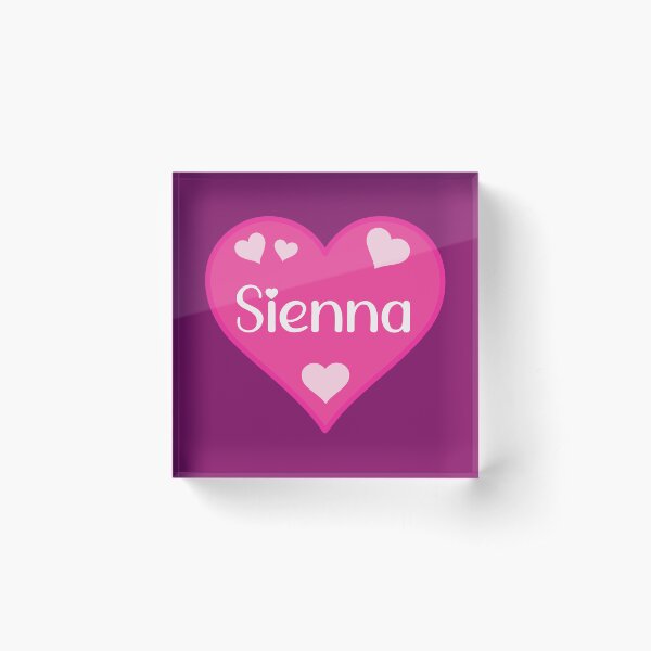 Item preview, Sienna Name Pink Heart  designed and sold by Jeallan Designs.