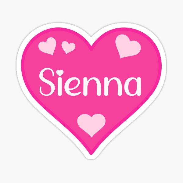 Item preview, Sienna Name Pink Heart  designed and sold by Jeallan Designs.