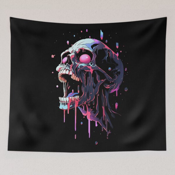 Item preview, Open Up More, 80s Retro Anime Skull  designed and sold by TheeDigitalDen.