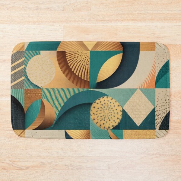 Item preview, Glamorous Geometric Marble Teal and Gold Luxury Golden Glamour designed and sold by sadedream.