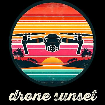 Artwork thumbnail, Drone Sunset Retro by Teesamust