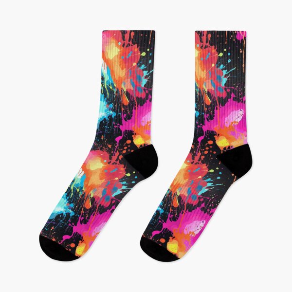 Item preview, Artistic neon paint splatter pattern. designed and sold by culturefull.