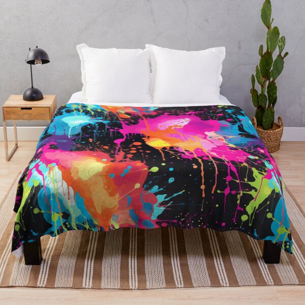 Item preview, Artistic neon paint splatter pattern. designed and sold by culturefull.