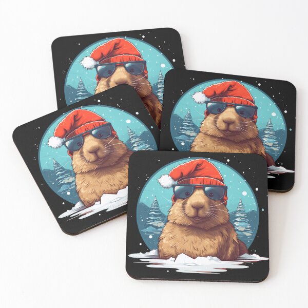 Item preview, Christmas Capybara designed and sold by Dominika Bednarska.