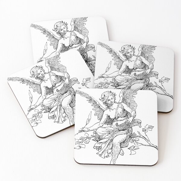 Item preview, drawing line art of angel designed and sold by misbahsiro.