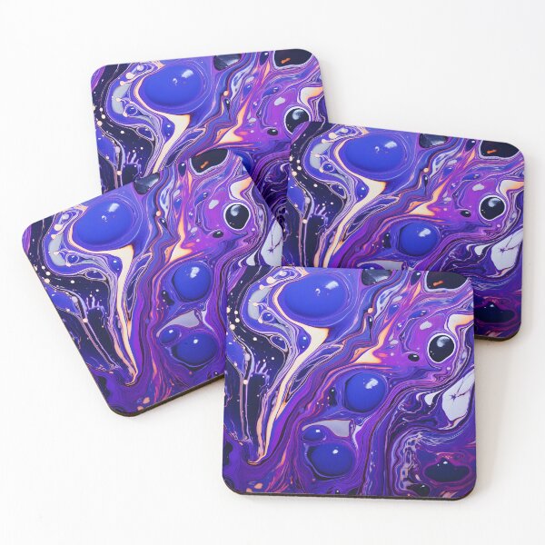 Item preview, Sapphire and Amethyst Fluid Abstract Marvel designed and sold by VectorPlace.