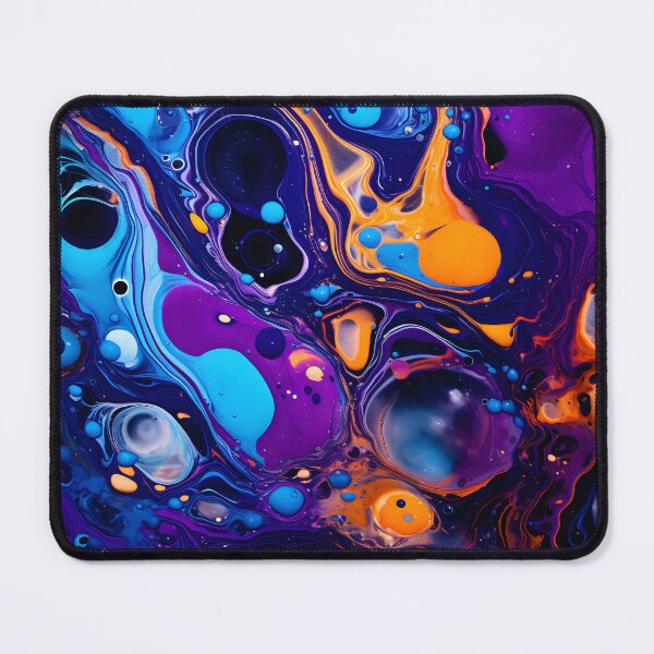 Item preview, Cosmic Dance of Blue and Orange Fluid Art designed and sold by VectorPlace.