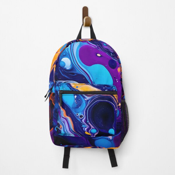 Item preview, Cosmic Dance of Blue and Orange Fluid Art designed and sold by VectorPlace.
