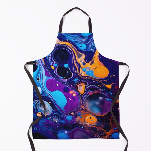Item preview, Cosmic Dance of Blue and Orange Fluid Art designed and sold by VectorPlace.