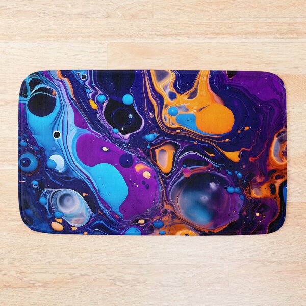 Item preview, Cosmic Dance of Blue and Orange Fluid Art designed and sold by VectorPlace.