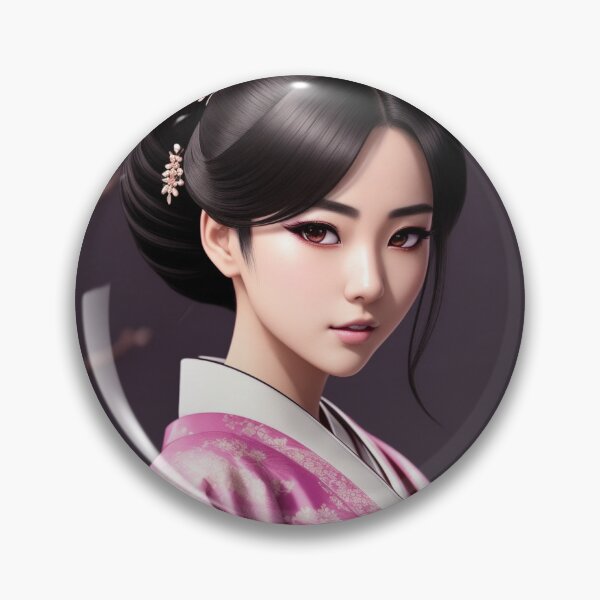 Item preview, cute kimono manga sakura - japanese wall art  designed and sold by Kimono Art  Collection.