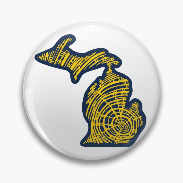 Item preview, Michigan Tree Rings Blue and Yellow designed and sold by suttonbelyea.