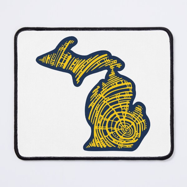 Item preview, Michigan Tree Rings Blue and Yellow designed and sold by suttonbelyea.