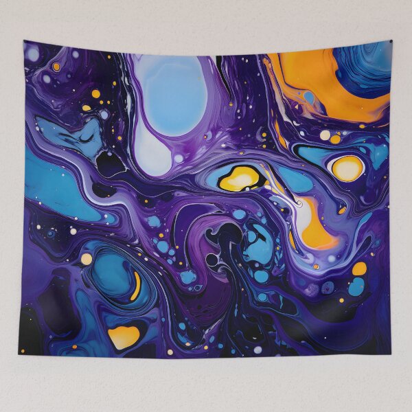 Item preview, Abstract Whirl of Midnight Blue and Sunburst Yellow designed and sold by VectorPlace.