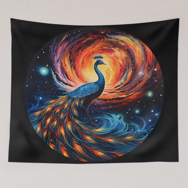 Item preview, A celestial peacock designed and sold by AI-Only Creations.