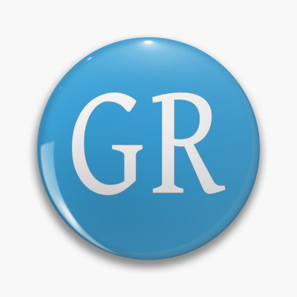 Item preview, GR Initials Monogram Elegant White Letters designed and sold by Jeallan Designs.