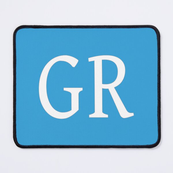 Item preview, GR Initials Monogram Elegant White Letters designed and sold by Jeallan Designs.