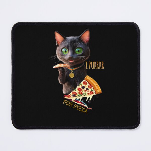 Item preview, Depressed cat eating pizza designed and sold by Obinne.
