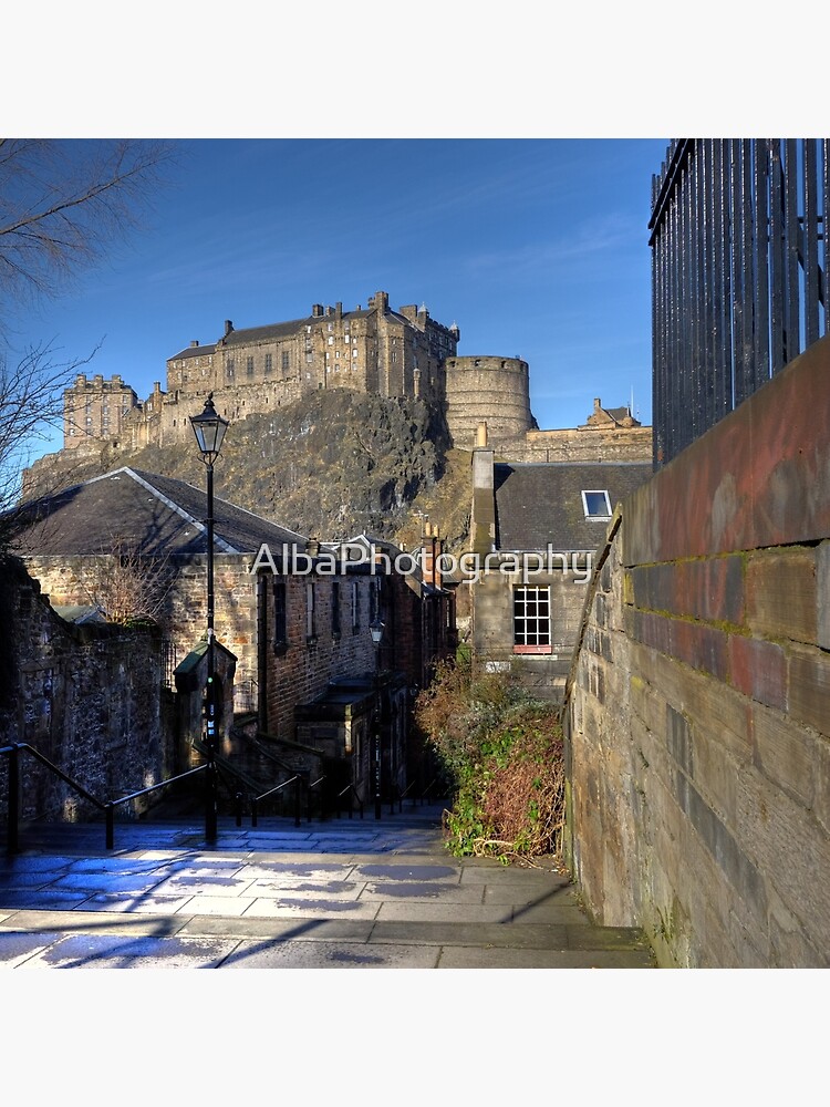 "The Vennel Steps & Edinburgh Castle, Scotland " Poster for Sale by