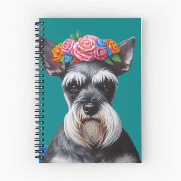 Item preview, Frida Kahlo Style Schnauzer designed and sold by barksandsqueaks.