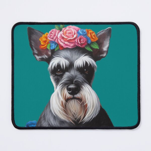 Item preview, Frida Kahlo Style Schnauzer designed and sold by barksandsqueaks.