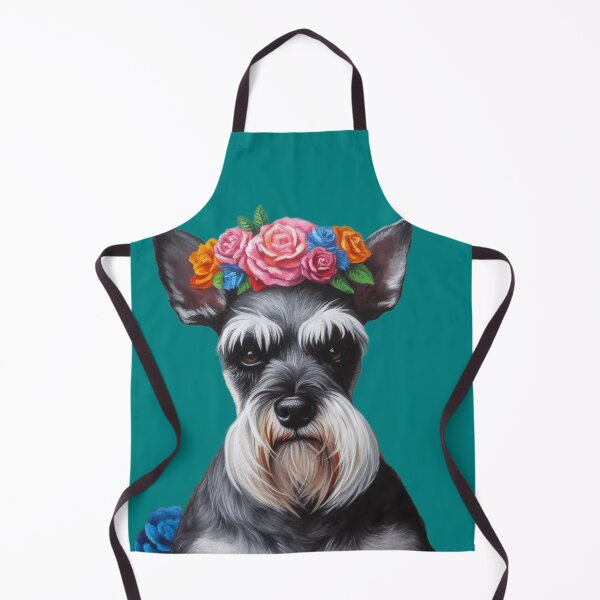 Item preview, Frida Kahlo Style Schnauzer designed and sold by barksandsqueaks.