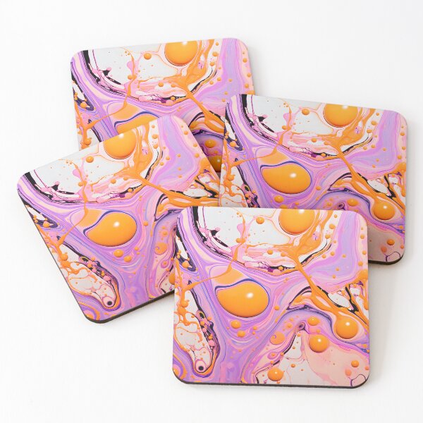 Item preview, Sunrise Sorbet: Lavender and Orange Abstract designed and sold by VectorPlace.