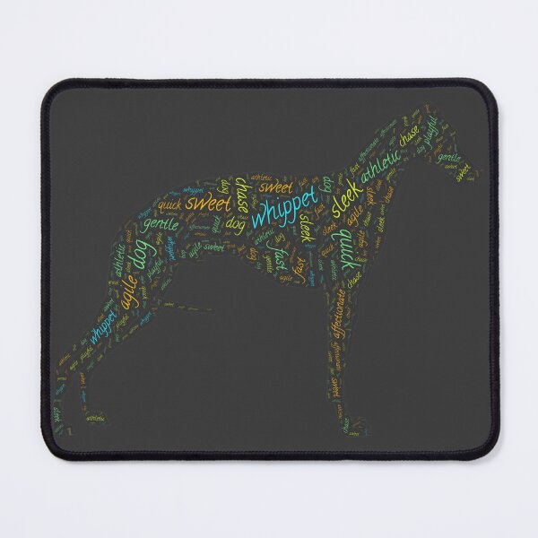 Item preview, Whippet Wordcloud for Darker Backgrounds designed and sold by WordsYouLove.