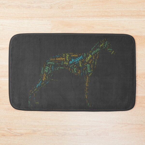 Item preview, Whippet Wordcloud for Darker Backgrounds designed and sold by WordsYouLove.