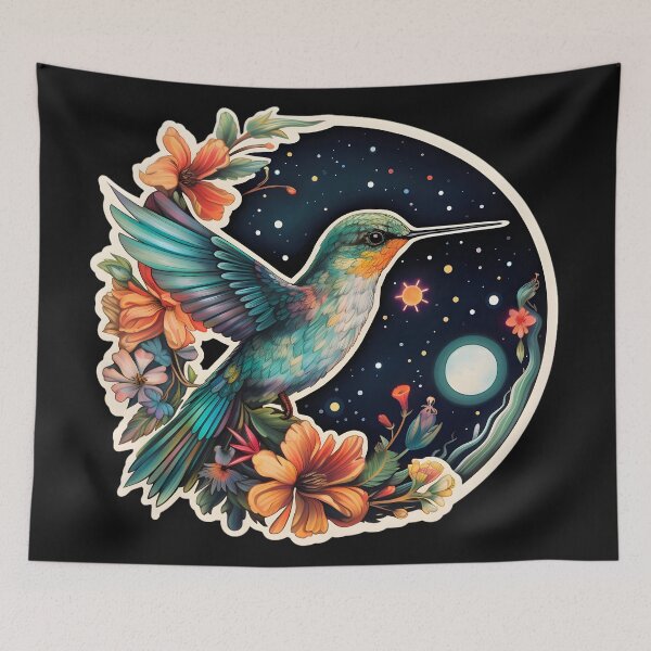 Item preview, Celestial hummingbird designed and sold by AI-Only Creations.