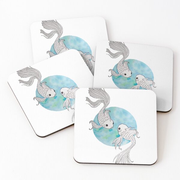 Item preview, Pisces fish watercolor illustration designed and sold by RedFinchDesigns.